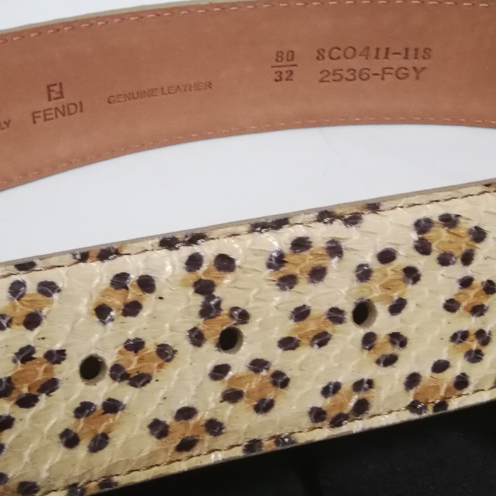 NEW Authentic Fendi Python Leather Belt (RARE) - Picture 10 of 10